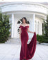 Popular Burgundy Prom Dresses Off The Shoulder Mermaid Long Prom Gowns New AW19091001